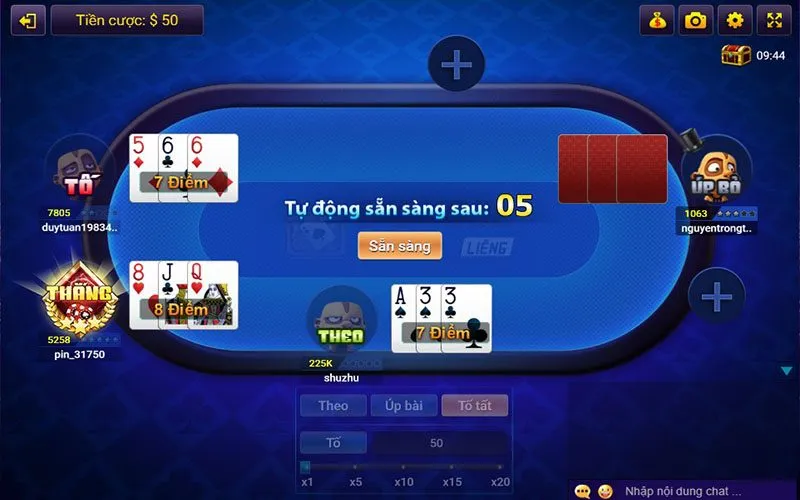 Nguyên tắc tính điểm cần biết trong Liêng Vinbet