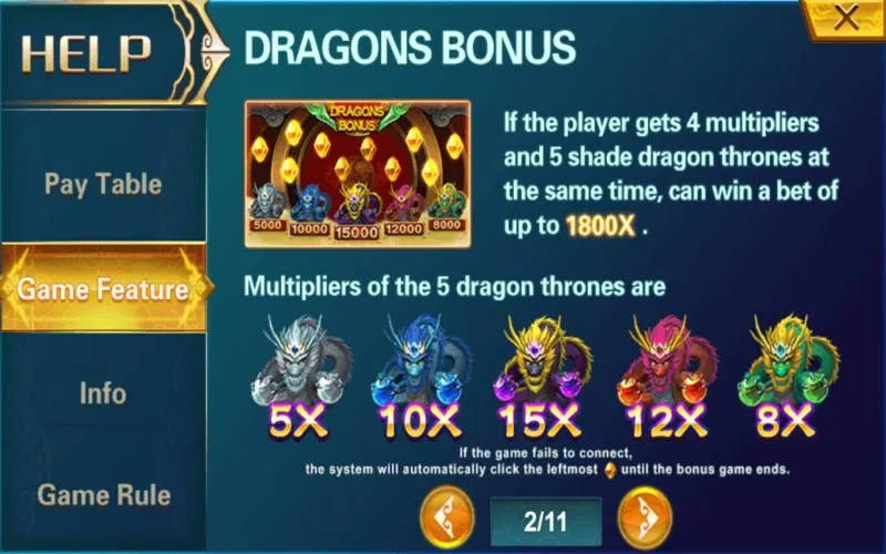 Dragon Bonus - Tính năng thưởng siêu hấp dẫn