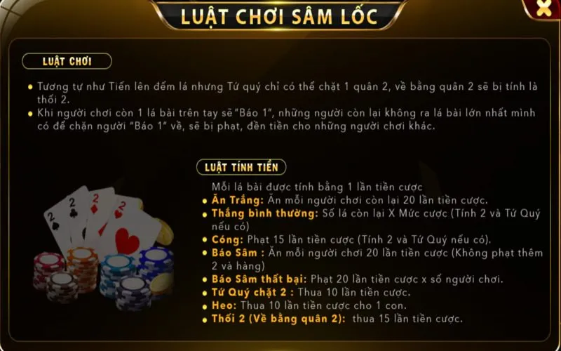 Luật chơi Sâm Vinbet cực kỳ dễ nhớ cho tân thủ