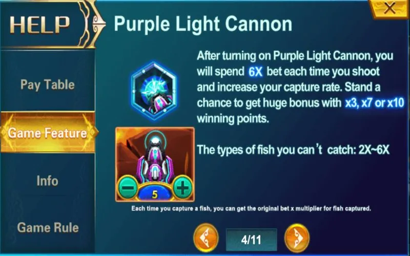 Purple Light Cannon - Bắt cá chính xác hơn cho bet thủ